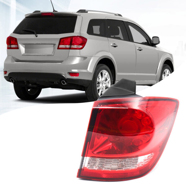 FIONE Tail Lights Assembly Compatible with Dodge Journey 2011 2012 2013 2014 2015 2016 2017 2018 Led Rear Tail Light Lens Brake Lamp with Bulb Right Passenger Side RH 68078464AD CH2805105­