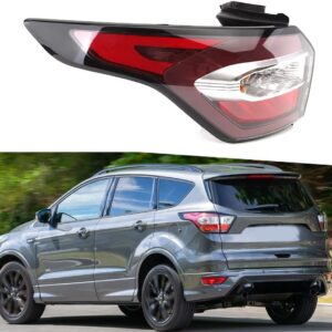 FIONE for Ford Escape Kuga Outer Tail Light Assembly 2017 2018 2019 Brake Rear Lamp Stop Indicator Light Left Driver Side LH GJ5Z13405C