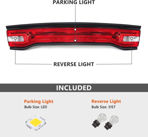FIONE Liftgate Center Tail Light for Dodge Charger 2011 2012 2013 2014 57010652AF Rear Lamp LED Brake Light Taillight Assembly